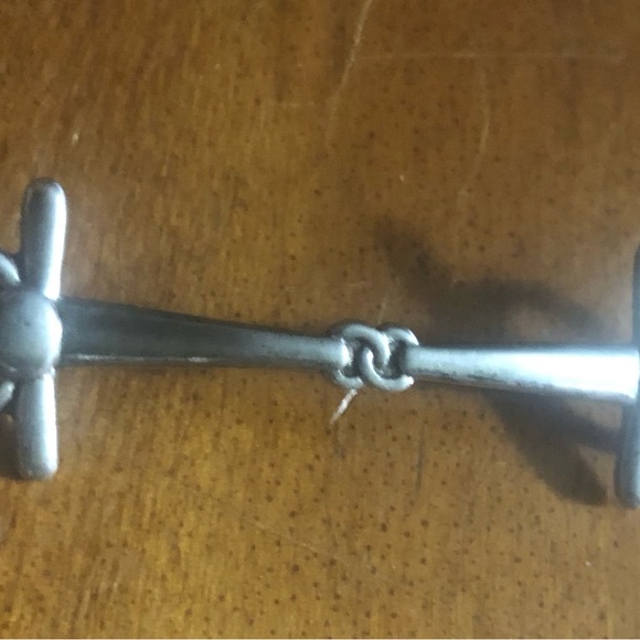 Men’s vintage Gucci stirrups tie bar pin sterling silver - Picture 6 of 10